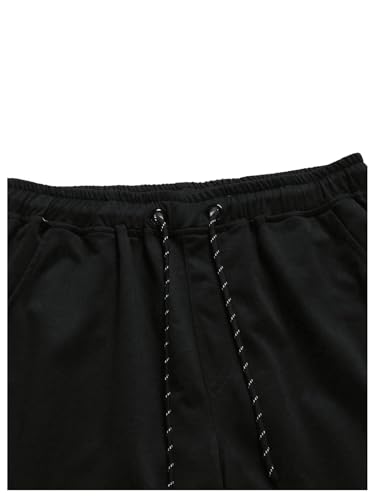 SHENHE Men's Cross Print Drawstring Waist Joggers Pants Tapered Sweatpants4