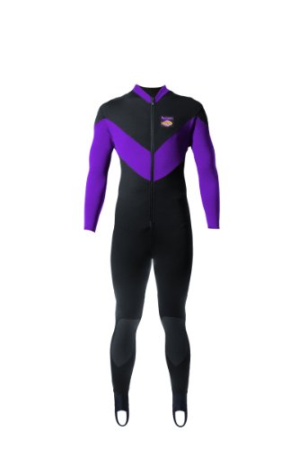 Aeroskin Full Body Suit Spine/Kidney with Kevlar Knee Pads (Black/Purple, Large)