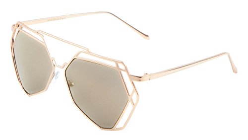 Geometric Wire Metal Lattice Frame Sunglasses