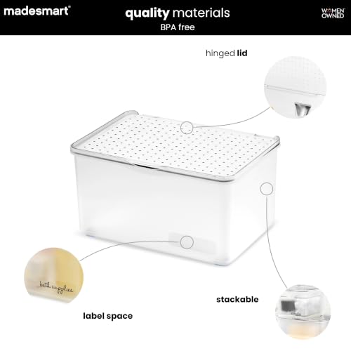 madesmart Large Lid Bin, Blue by madesmart - Used condition - Image 6