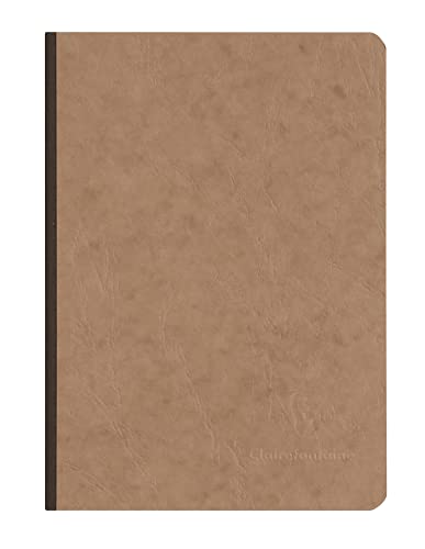 Clairefontaine 79546C Collection Nomaddict (ex Age Bag) Un Carnet Cousu Dos Toilé Tabac - A5 14,8x21 cm - 192 Pages Lignées - Papier Blanc 90 g - Couverture...