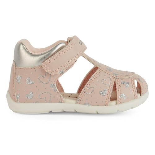 Geox Baby Mädchen B Elthan Girl C Erste Schritte,Lt Rose Silver,25 EU