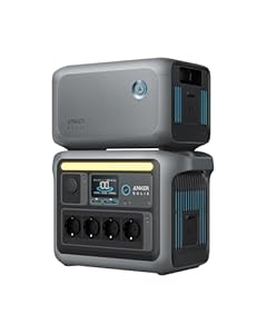 Anker SOLIX C1000 Tragbare Powerstation mit BP1000 Erweiterungsakku, 1800W Solargenerator, Aufladung in 58 Min., 2112Wh LiFePO4-Akku für Outdoor, Camping und Stromreserve Zuhause (Solarpanel optional)