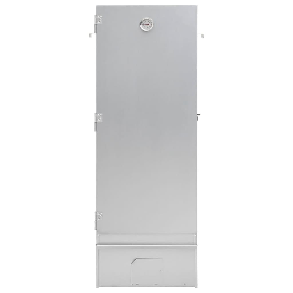 Mangloder - Horno para ahumar con generador de humo frío de acero galvanizado, 44,5 x 29 x 110 cm, 12 ganchos en S, 3 rejillas, termómetro, para carne, pescado y barbacoa al aire libre