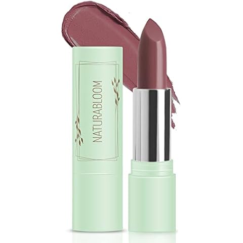 Naturabloom Vegan Lipstick (Dusty Rose) - Sensational One-Stroke Long Lasting Lipstick from Natural Oils & Butters Full-Coverage Lip Color w/ Shea Butter & Coconut Extact - Premium Hydrating Lipsticks Cover