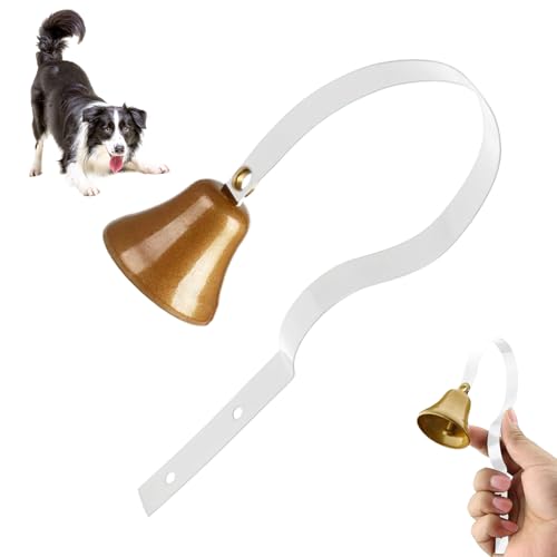Tktouci Timbre para Perros - Campanas De Latón para Salir para Cachorros,Juguetes para Mascotas Vintage Sonoros para Todas Las Razas Perros Medianos Y Grandes Gatos para Interior Y Exterior