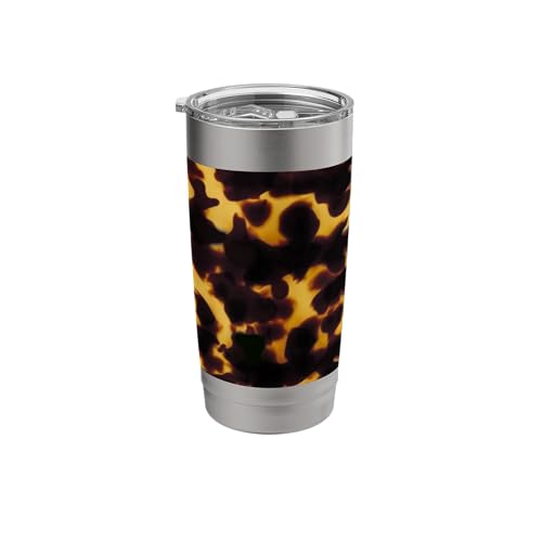 CHIC TORTOISESHELL Tortoise Shell Print Stainless Steel Insulated Tumbler
