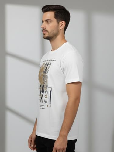 Image of Dollar Club Men's Cotton Round Neck Printed T-Shirt