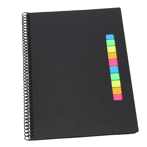 Topiky Notatnik Wielokrotnego Użytku, Notatnik Stenograficzny z wymazywalną spiralą, łączność z aplikacją, Czarny, Strony w Linie i Kropki, Papierowy Wielokrotnego Użytku dla Organizacji Cyfrowej,