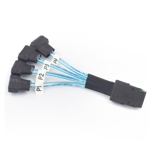 Cable Conversor S-AS SFF-8087 a 4 SATA macho 0.5 m