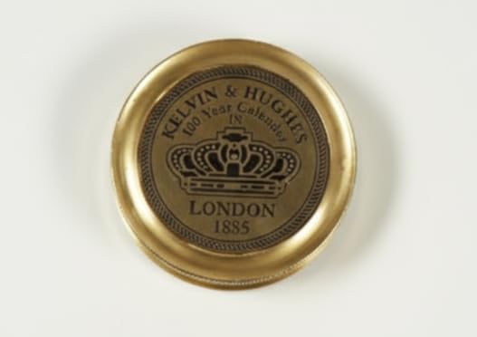 Brass Compass with 100-Year Perpetual Calendar - Kelvin & Hughes London 1885 Replica - Vintage Pocket Compass & Nautical Gift (NA1189)-picture-27