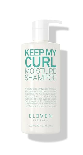 ELEVEN AUSTRALIA Keep My Curl Moisture Shampoo for Women & Men - Anti Frizz Shampoo for Curly Wavy or Coily Hair Moisturizing Hair Care Hydrating & Smoothing Gentle Cleansing Formula - 10.1 fl oz