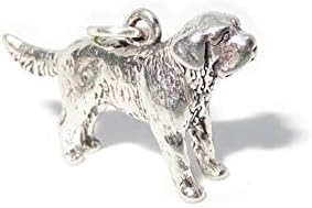 Dog sterling silver charm .925 x 1 Dogs Standing charms