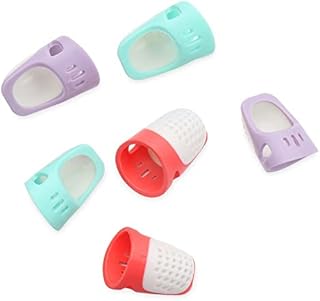 AOZAX Half-open Finger Cot Thimble Silicone Pin Needles Finger Protector DIY Needlework Household Arts Home Sewing (Color : Green-M)