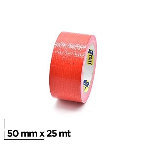 Takestop® Nastro Americano Rosso TELATO Resistente...