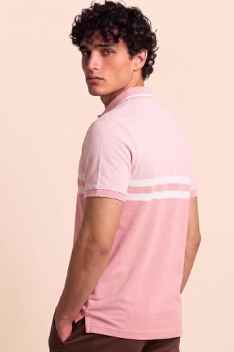 Image of Allen Solly Men's Polo T-Shirt | Polycotton Blend | Color-Block Design | Regular Fit | Smart Casual Wear