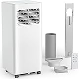 Air Conditioning Unit - Portable Air Conditioner 7000 BTU with Remote Control, 4-in-1-Cooling, 24H Timer, Dehumidifier & Sleep Mode AC, Aircon with Digital Display, Window Kit | Covers 215 sq.ft