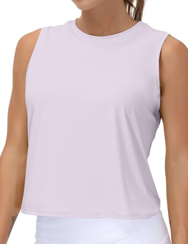 Image of THE GYM PEOPLE Women's Workout Tops in Ice Silk Quick Dry Sleeveless
