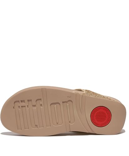 Image of FitFlop Lulu Multi-Tonal Glitter Toe-Post Sandals