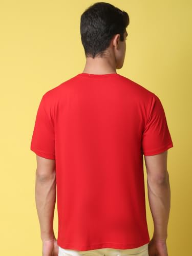 Image of Pinkmint Men's Cotton Blend T-Shirt ll Soild Round Neck T-Shirt ll Stylish Half Sleeve T-Shirt's (Pack of 1)