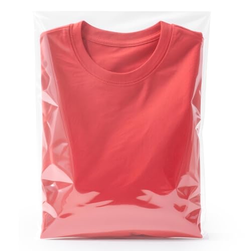 135 Pcs Clear Cellophane Bags 9x12 Inch Resealable Poly Bag Self Sealing Shirt Bags Clear Bag for Clothes magazine postcard
