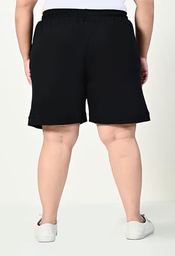 Image of Women's Plus Size Bermunda Shorts | Knee Length Cotton Short | Half Pants for Womens