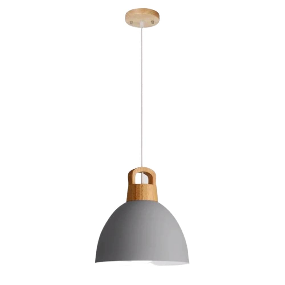 SYAXVOM Adjustable Pendant Lamp E26/E27 Ceiling Light Fixture with Colorful Green Lampshade - Retro Chandelier for Living Room, Bedroom, Dining, and Office(Agray)