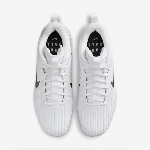 Nike Nike Alpha Menace Strong Men's Football Cleats (II5139-100, White/Metallic Silver/Black) Size 8