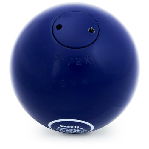 Shot Put, 6 lbs - Dark Blue Cast Iron Weight Ball, 2.72kg - Great for Outdoor Track & Field Equipment for Competitions, Practice, Strength Training, Fitness Gear, Outdoor Sports, Coaching for Athletes