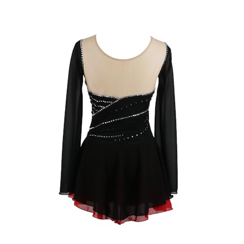 ZAGITOVA Vestido de patinação artística feminino para meninas, saia de patinação no gelo, competição