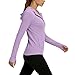 Women UPF50+ Long Sleeve Shirt Quarter Zip UV Protection Lightweight Sun Hoodie Hiking Workout Tops Quick Dry Outdoor Purple