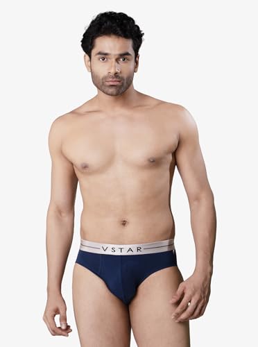Image of VSTAR SG 04 Men's Cotton Elastane Brief with Metallic Waistband