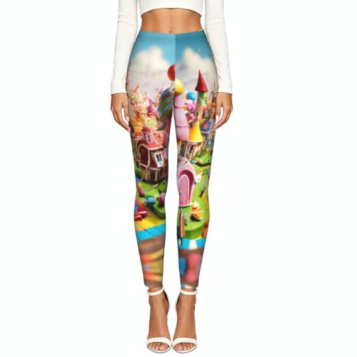 Leggings de compresión suaves mujer con estampado Candy Paradise 2
