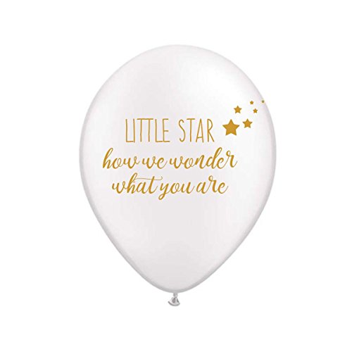 Little Star, How We Wonder What You Are, White Balloons, Gender Reveal Party, Gender Reveal Balloons, Twinkle Twinkle, Gender Reveal Party Decorations, Set of 3