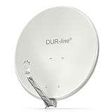 DUR-line Select 60cm x 65cm Alu Satelliten-Schüssel Hellgrau - [ Test SEHR GUT...
