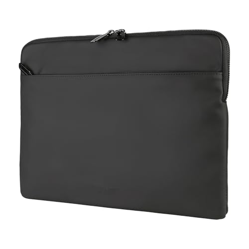 Tucano, Gommo Sleeve Custodia per MacBook Air 15" e Laptop 14", Custodia Computer Imbottita in Materiale Gommato Water Resistant con Tasca Accessori e Zip Doppia, Nero