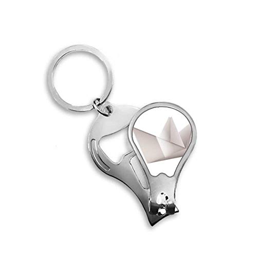 Cutter toenail avec motif de bateau origami abstrait pour soin des pieds