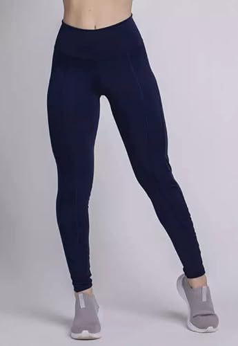 Calça Leg Montaria Azul Legging Fitness Academia - BELLA NET (G)