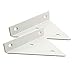 Wytrzymałe wsporniki do półek, trójkątne ukryte wsporniki pływający wspornik ukryte wsporniki L na półki, do DIY dekoracyjne półki wiszące wspornik ścienny, biały, 2 szt. (140 × 130 mm)