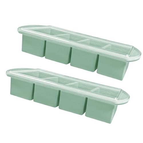 Leakproof Silicones Ice Cubes Trays with Wire Frame and Cover for Efficient Soup Broth Freezing Storage Soup Ice Tray