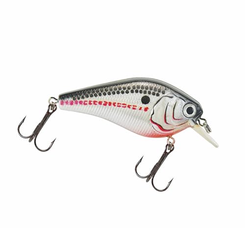 Luck E Strike Square Bill Crankbait (2 Inch) Made in The USA, Chrome Black