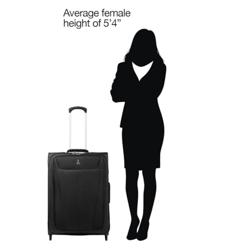 Travelpro Maxlite 5 Softside Expandable Upright 2 Wheel Checked Medium Luggage, Lightweight, 26-Inch — Black by Travelpro - Image 7