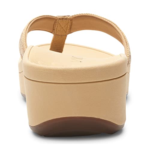 Vionic Pacific High Tide - Women's Platform Sandal Gold Cork - 9 Medium #TOP4