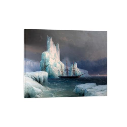 Tableau sur toile Montagne de Glace 40x50cm Ivan Aivazovsky cadre bois