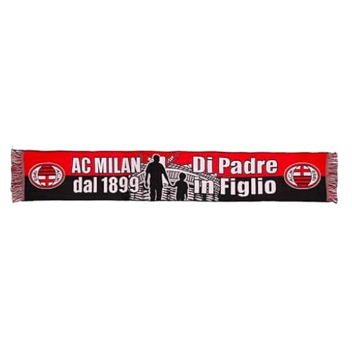 AC Milan Bufanda Jacquard Gráfica Padre Hijo, Acrílico, Unisex Adulto, Rojo/Negro, Talla Única | Ya disponible en tu tienda friki favorita! En mundofriki.es!