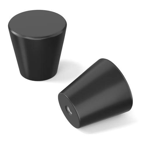 homdiy 10 Pack Black Cabinet Knobs Drawer Knobs- MO745BK Solid Round Dresser Knobs Kitchen Cabinet Hardware Black Cabinet Knobs for Dresser Drawers