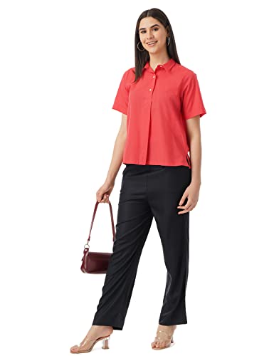 Image of FYLTR Women's Collared Casual Shirt -Front Placket with Buttons, Soft Handfeel