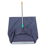 DIYEAH Winddichte Kehrschaufel mit Griff Großer Wiederverwendbarer Gartenabfallsack aus Robustem Material Abfallsammler für Laub und Gartenabfälle Dunkelgrau Vielseitig für Terrasse