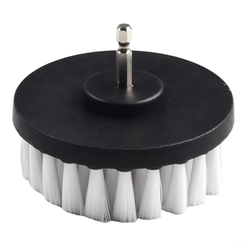 Cepillo de taladro eléctrico de 4 pulgadas, cepillo de limpieza suave, para alfombras, azulejos, cuero, tapicería, accesorio de limpieza