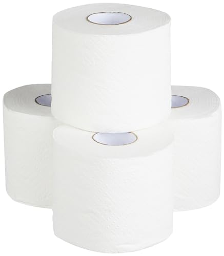 Image of Presto! 2 Ply Toilet Tissue Paper, 100% Natural virgin paper - Pack of 4 (400 Pulls per Roll)